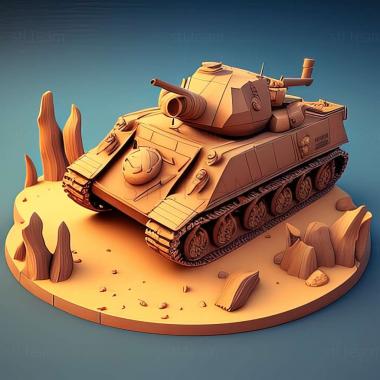 3D model Future Tanks game (STL)